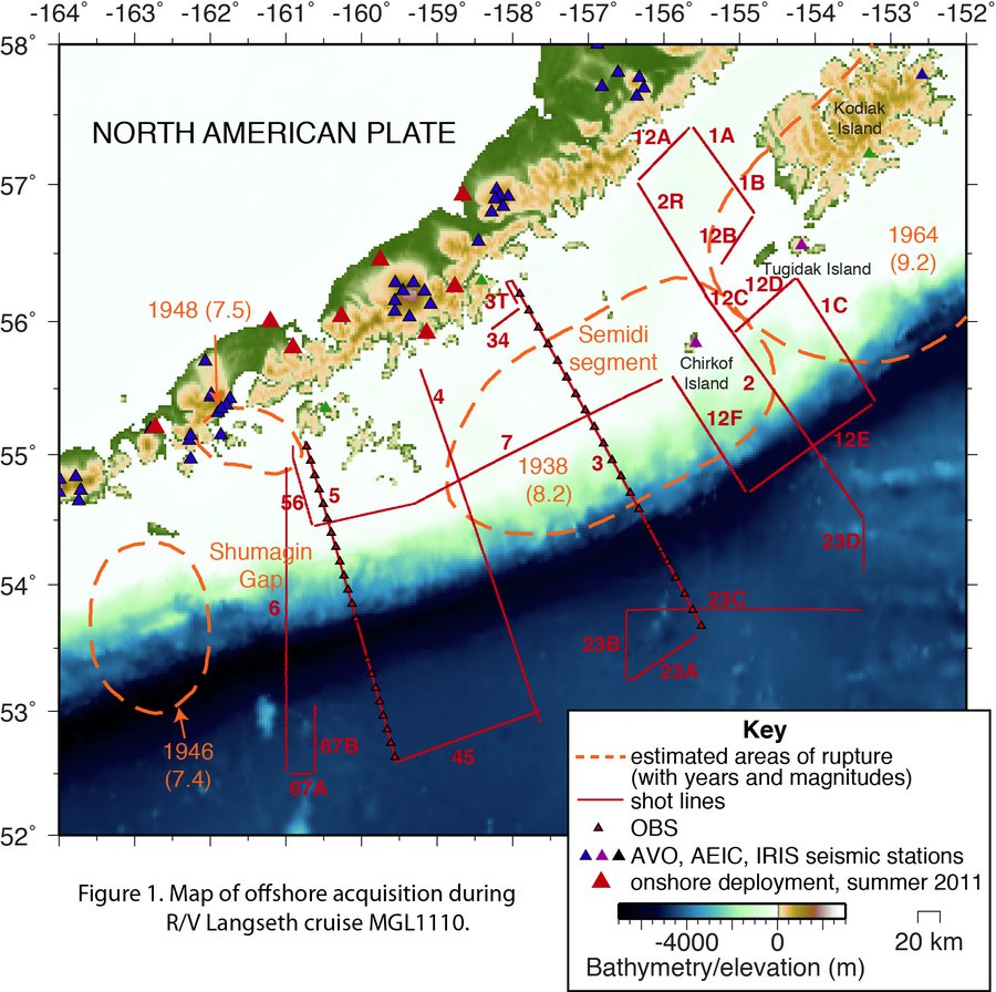 Survey map for ALEUT project